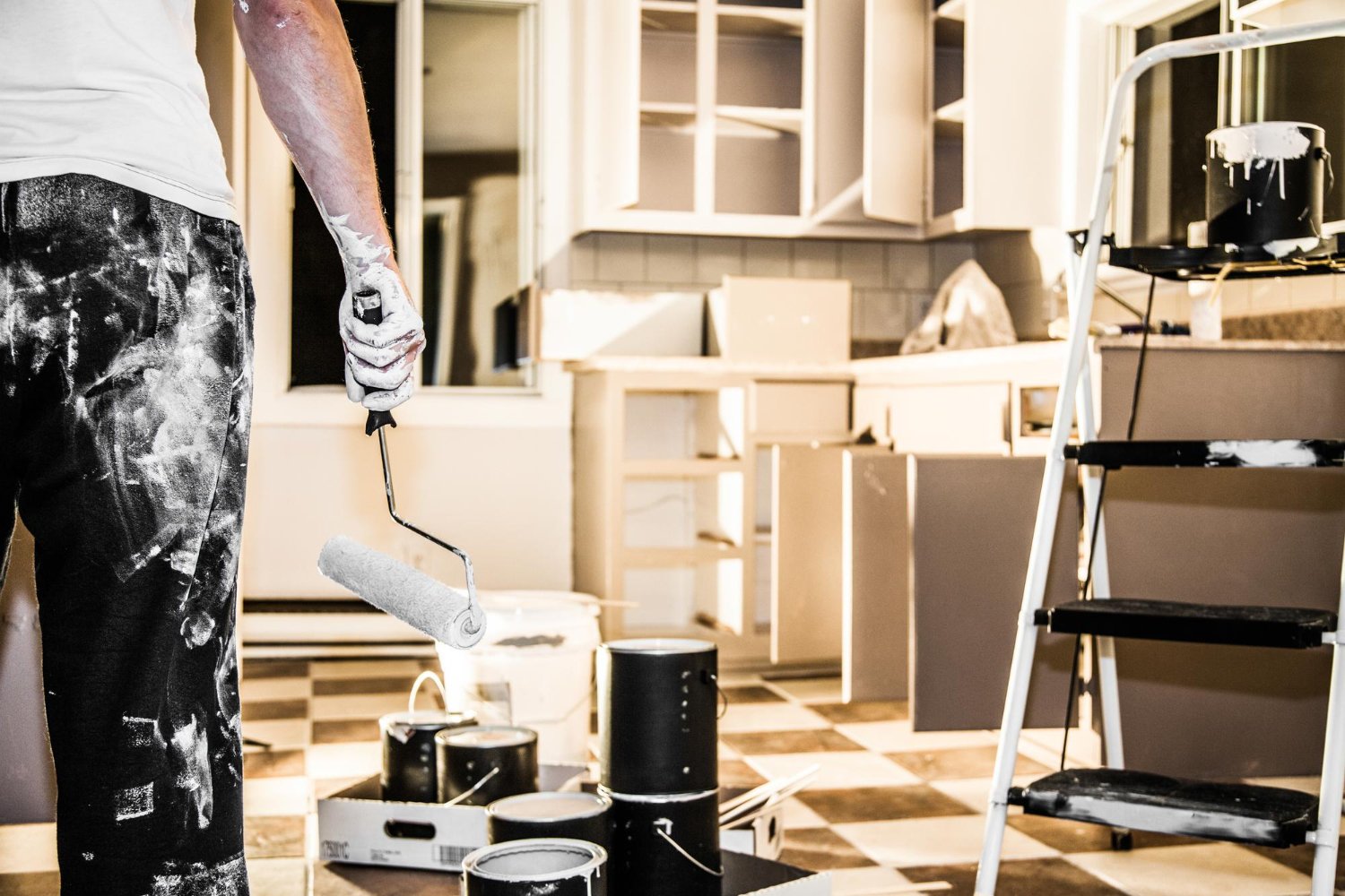 Professional kitchen cabinet painting in Markham